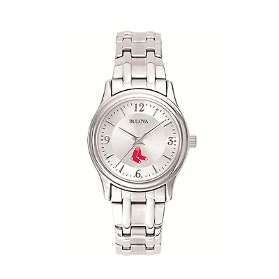 Women's Bulova Silver Boston Red Sox Stainless Steel Watch