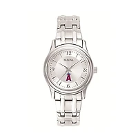 Women's Bulova Silver Los Angeles Angels Stainless Steel Watch