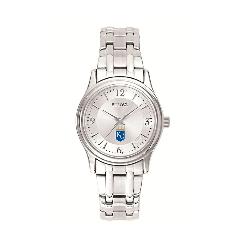 Women's Bulova Silver Kansas City Royals Stainless Steel Watch