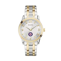 Men's Bulova Silver/Gold Washington Nationals Two-Tone Watch