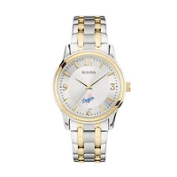 Men's Bulova Silver/Gold Los Angeles Dodgers Two-Tone Watch