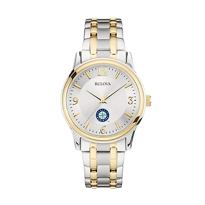 Men's Bulova Silver/Gold Seattle Mariners Two-Tone Watch