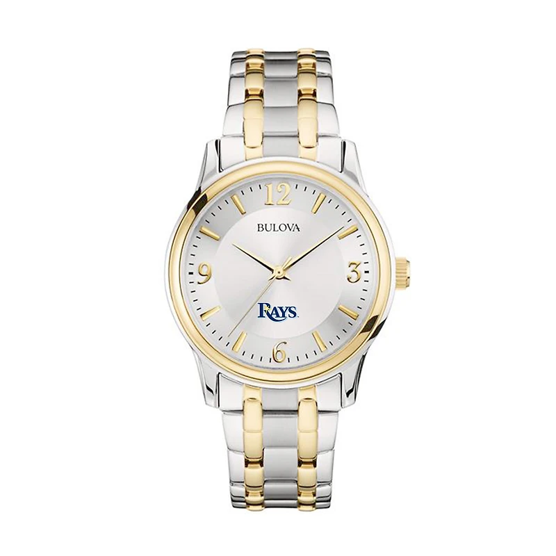 Men's Bulova Silver/Gold Tampa Bay Rays Two-Tone Watch