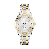 Men's Bulova Silver/Gold Tampa Bay Rays Two-Tone Watch