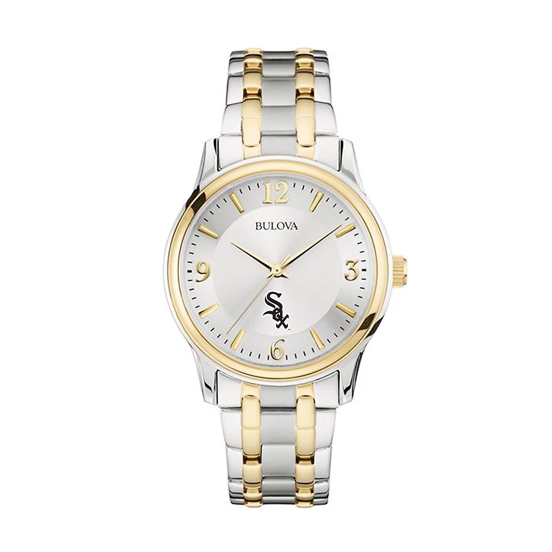 Men's Bulova Silver/Gold Chicago White Sox Two-Tone Watch