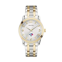 Men's Bulova Silver/Gold Toronto Blue Jays Two-Tone Watch