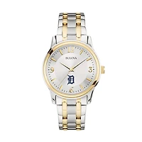 Men's Bulova Silver/Gold Detroit Tigers Two-Tone Watch