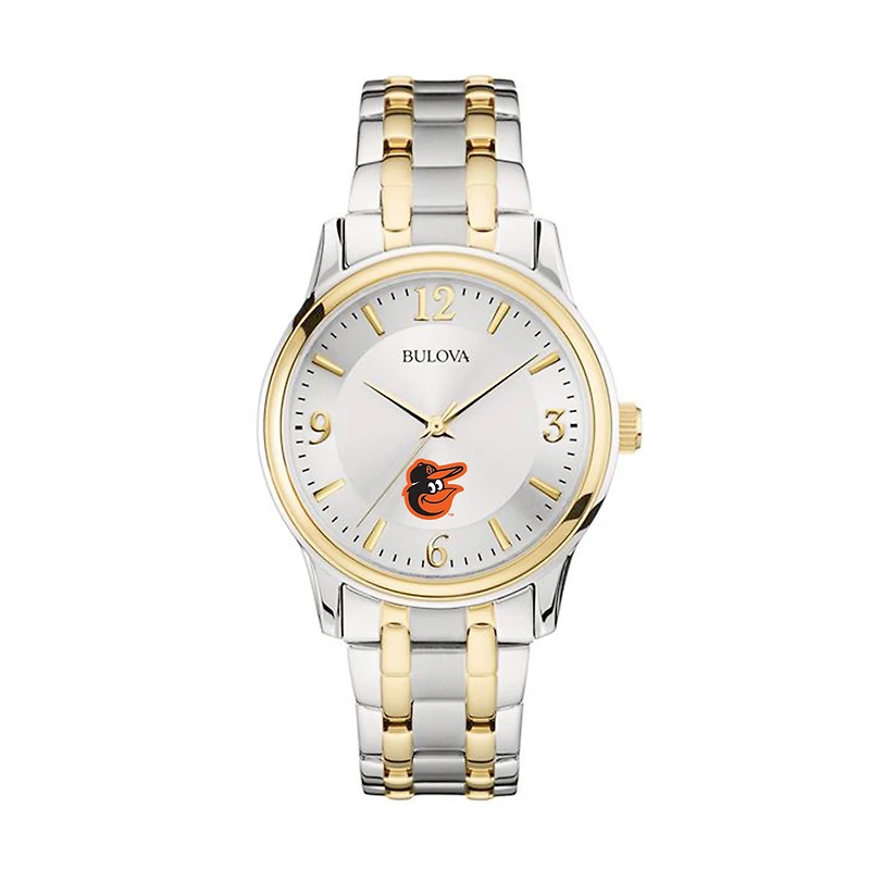 Men's Bulova Silver/Gold Baltimore Orioles Two-Tone Watch