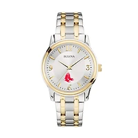 Men's Bulova Silver/Gold Boston Red Sox Two-Tone Watch