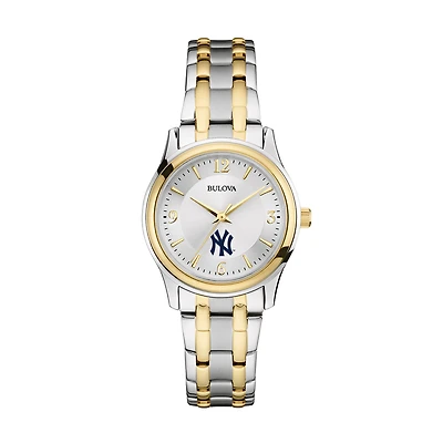 Women's Bulova Silver/Gold New York Yankees Two-Tone Watch