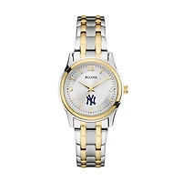 Women's Bulova Silver/Gold New York Yankees Two-Tone Watch