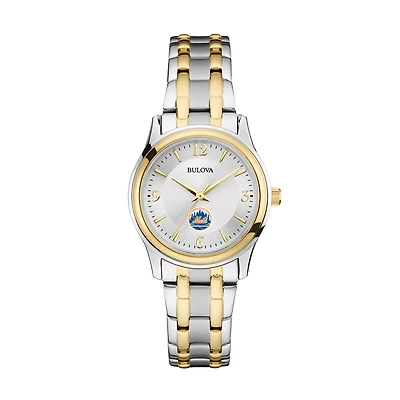 Women's Bulova Silver/Gold New York Mets Two-Tone Watch