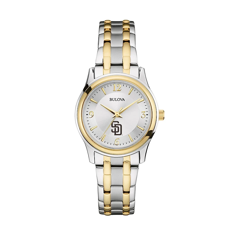 Women's Bulova Silver/Gold San Diego Padres Two-Tone Watch