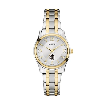 Women's Bulova Silver/Gold San Diego Padres Two-Tone Watch