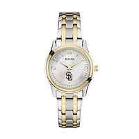 Women's Bulova Silver/Gold San Diego Padres Two-Tone Watch