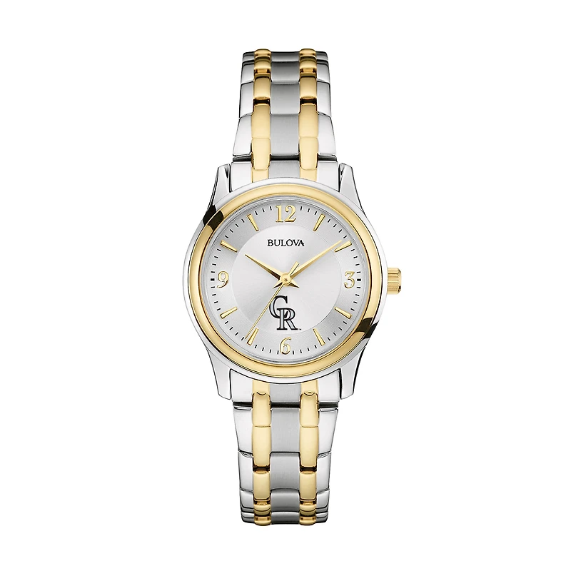 Women's Bulova Silver/Gold Colorado Rockies Two-Tone Watch