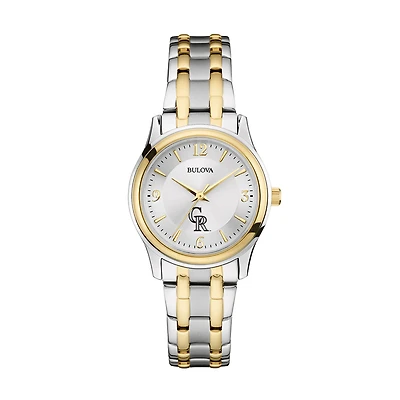 Women's Bulova Silver/Gold Colorado Rockies Two-Tone Watch