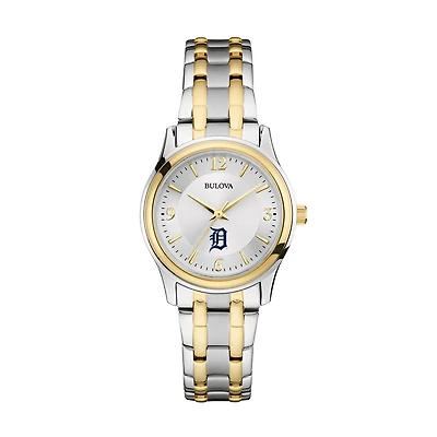 Women's Bulova Silver/Gold Detroit Tigers Two-Tone Watch