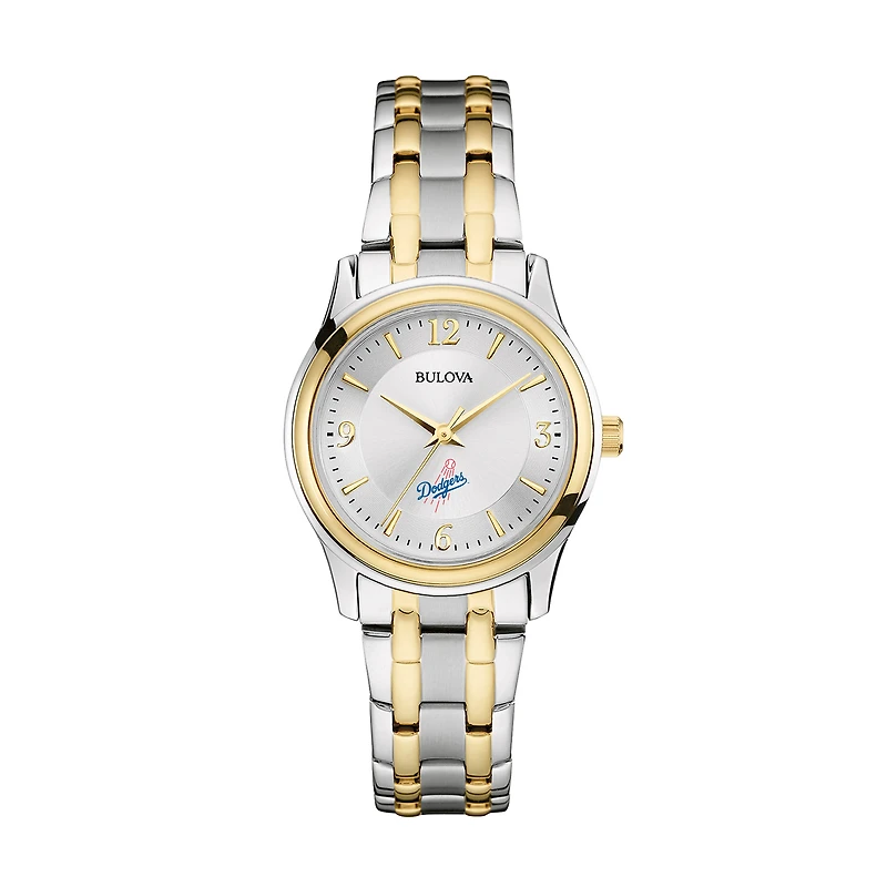 Women's Bulova Silver/Gold Los Angeles Dodgers Two-Tone Watch