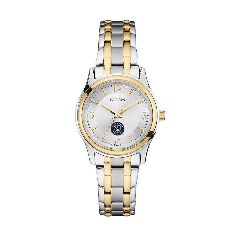 Women's Bulova Silver/Gold Milwaukee Brewers Two-Tone Watch