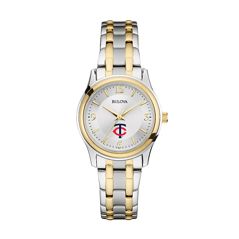 Women's Bulova Silver/Gold Minnesota Twins Two-Tone Watch