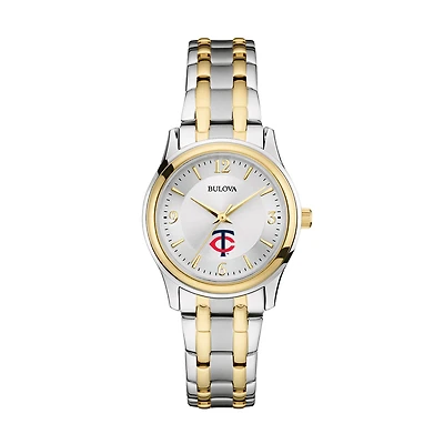 Women's Bulova Silver/Gold Minnesota Twins Two-Tone Watch