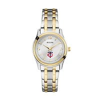 Women's Bulova Silver/Gold Minnesota Twins Two-Tone Watch