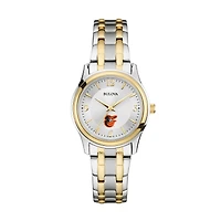Women's Bulova Silver/Gold Baltimore Orioles Two-Tone Watch