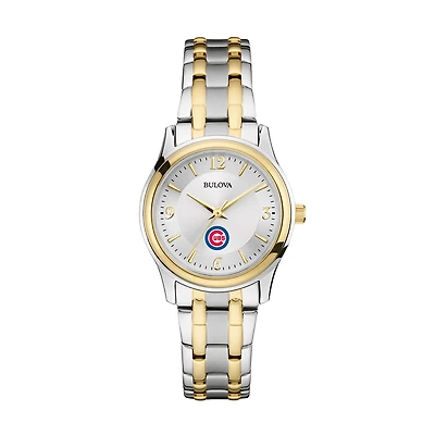 Women's Bulova Silver/Gold Chicago Cubs Two-Tone Watch