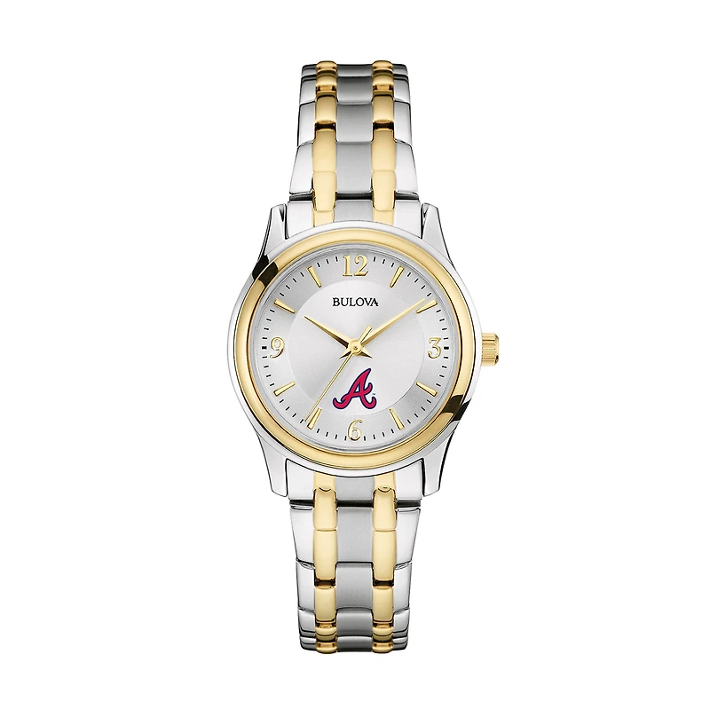 Women's Bulova Silver/Gold Atlanta Braves Two-Tone Watch