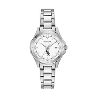 Women's Bulova Silver Chicago White Sox Stainless Steel Classic Sport Watch