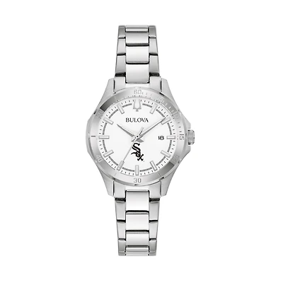 Women's Bulova Silver Chicago White Sox Stainless Steel Classic Sport Watch