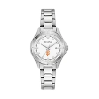 Women's Bulova Silver San Francisco Giants Stainless Steel Classic Sport Watch