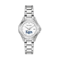 Women's Bulova Silver Tampa Bay Rays Stainless Steel Classic Sport Watch