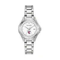 Women's Bulova Silver Cleveland Guardians Stainless Steel Classic Sport Watch