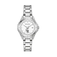 Women's Bulova Silver Colorado Rockies Stainless Steel Classic Sport Watch