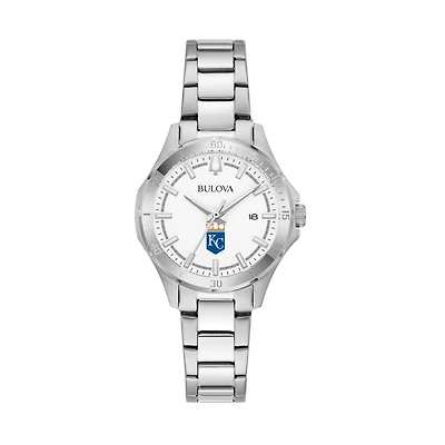 Women's Bulova Silver Kansas City Royals Stainless Steel Classic Sport Watch