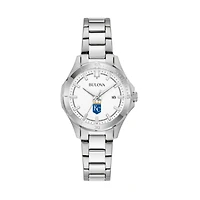 Women's Bulova Silver Kansas City Royals Stainless Steel Classic Sport Watch
