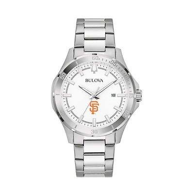 Men's Bulova Silver San Francisco Giants Stainless Steel Classic Sport Watch