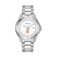 Men's Bulova Silver San Francisco Giants Stainless Steel Classic Sport Watch