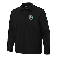 Men's Antigua  Black Boston Celtics Pivot Full-Zip Jacket