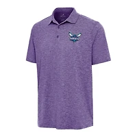 Men's Antigua Heather Purple Charlotte Hornets Par 3 Polo
