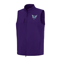 Men's Antigua Purple Charlotte Hornets Demand Full-Zip Vest