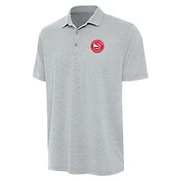 Men's Antigua  Heather Gray Atlanta Hawks Scheme Polo
