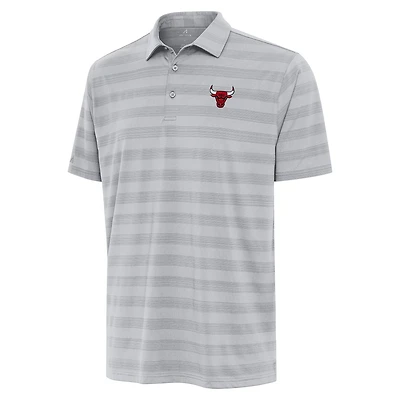 Men's Antigua Gray Chicago Bulls Tunnel Polo