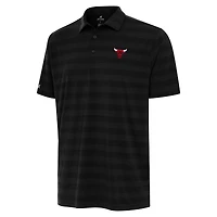 Men's Antigua Black Chicago Bulls Tunnel Polo