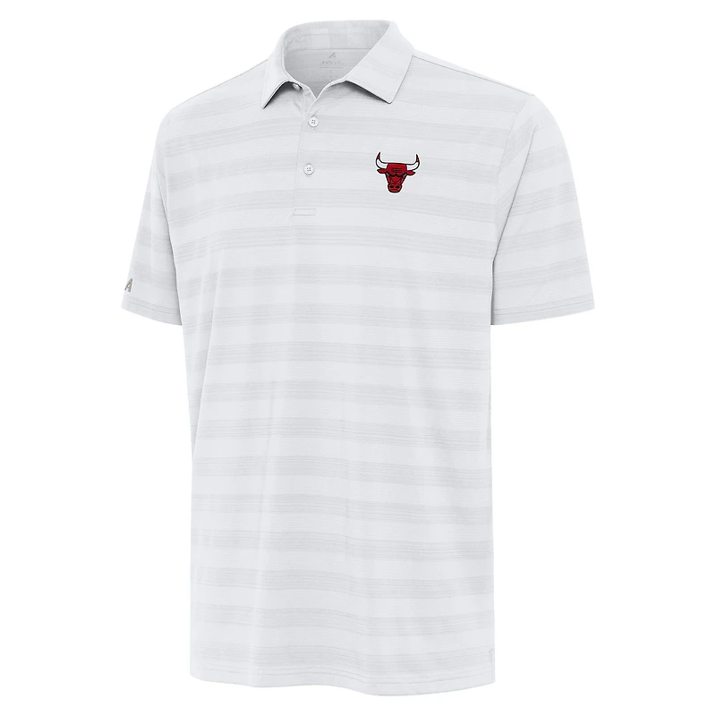 Men's Antigua White Chicago Bulls Tunnel Polo