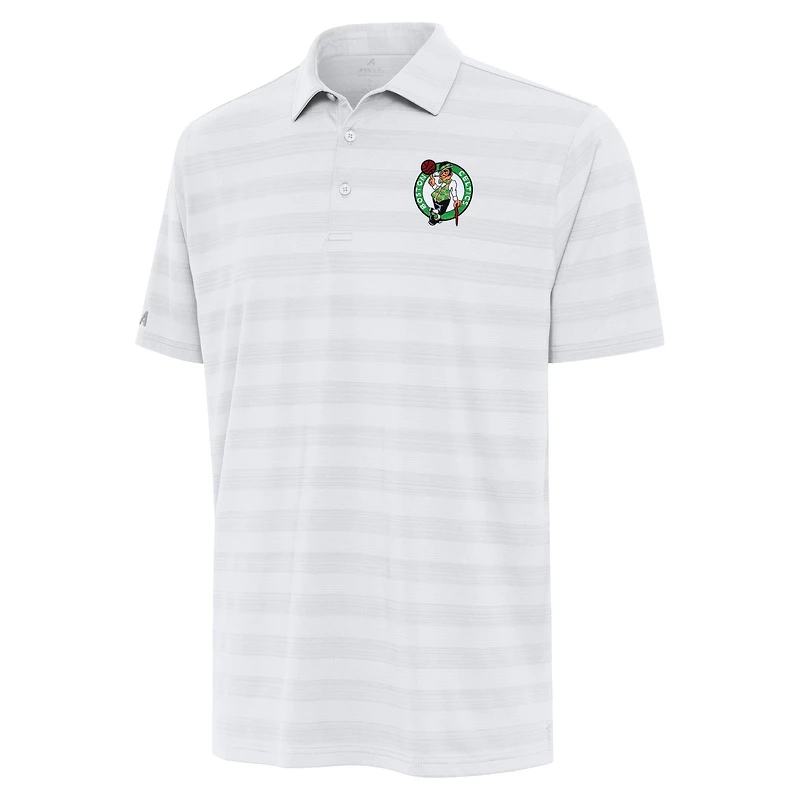 Men's Antigua White Boston Celtics Tunnel Polo