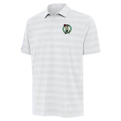 Men's Antigua White Boston Celtics Tunnel Polo