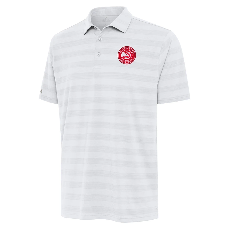 Men's Antigua White Atlanta Hawks Tunnel Polo